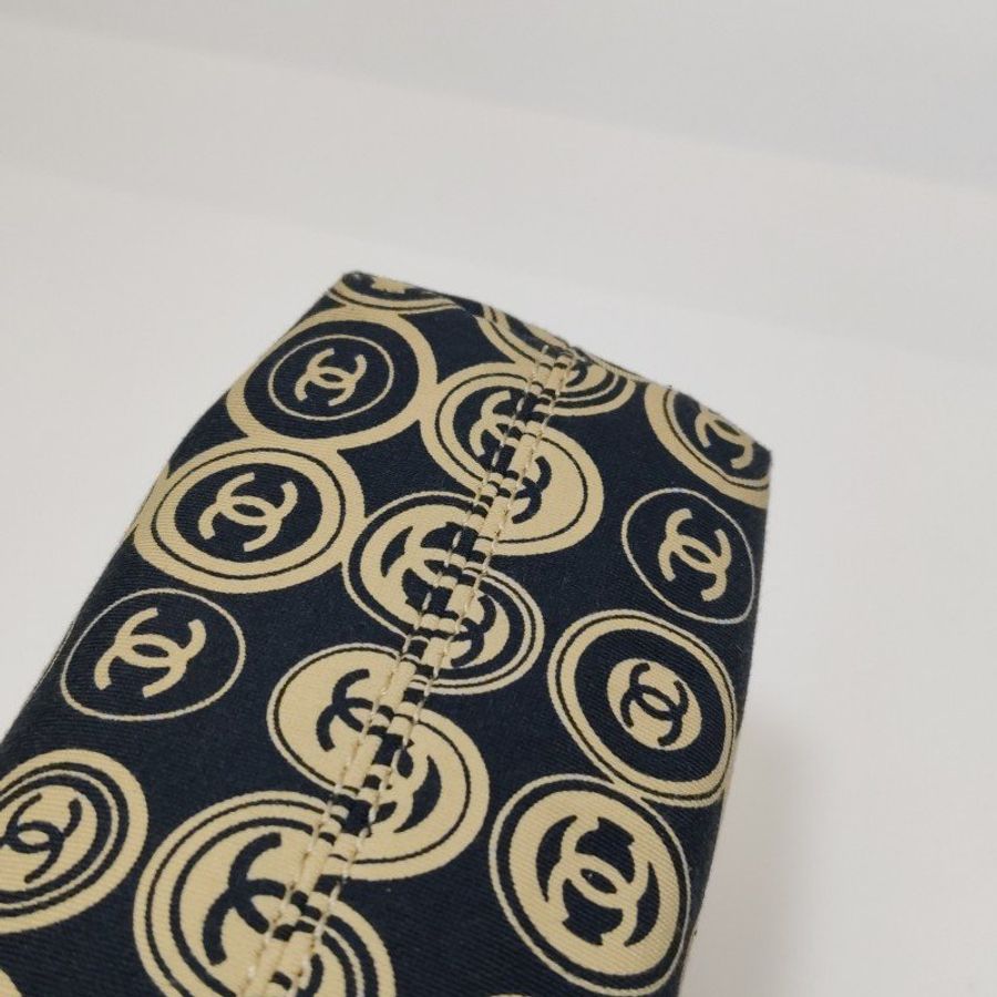 Chanel 牛皮 拼色 雙C Logo 中古 手拿包-11
