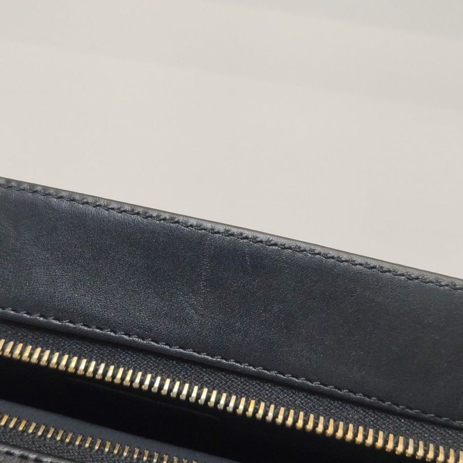 Chanel 牛皮 拼色 雙C Logo 中古 手拿包-14