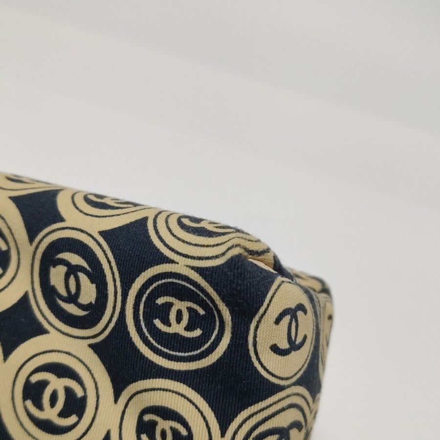Chanel 牛皮 拼色 雙C Logo 中古 手拿包-15