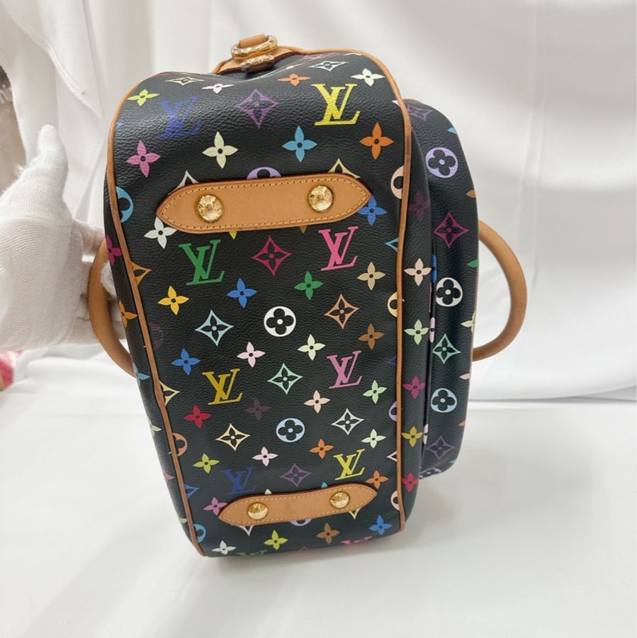 莉亞精品♡ LV 黑彩手提肩背包 二手美包-7