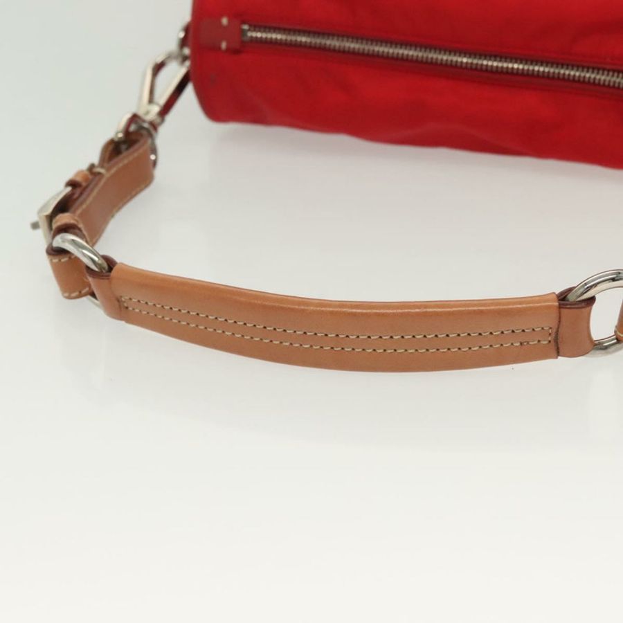 【日本直送】PRADA 單肩包 尼龍皮革 紅色 銀色 正品 138845-6