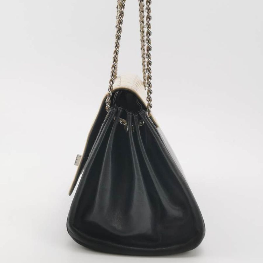 Chanel 2.55 Bag 羊皮 漆皮 拼色 冰格 翻蓋 矩形旋扣 中古 單肩包 斜挎包-2