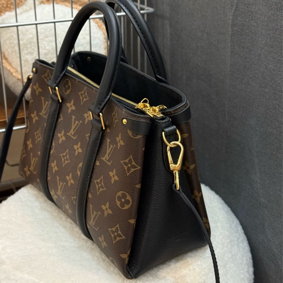 (台灣購證🇹🇼全配)LV M44898 SOUFFLOT BB 經典Monogram帆布手提兩用三層包✨最新晶片款-2