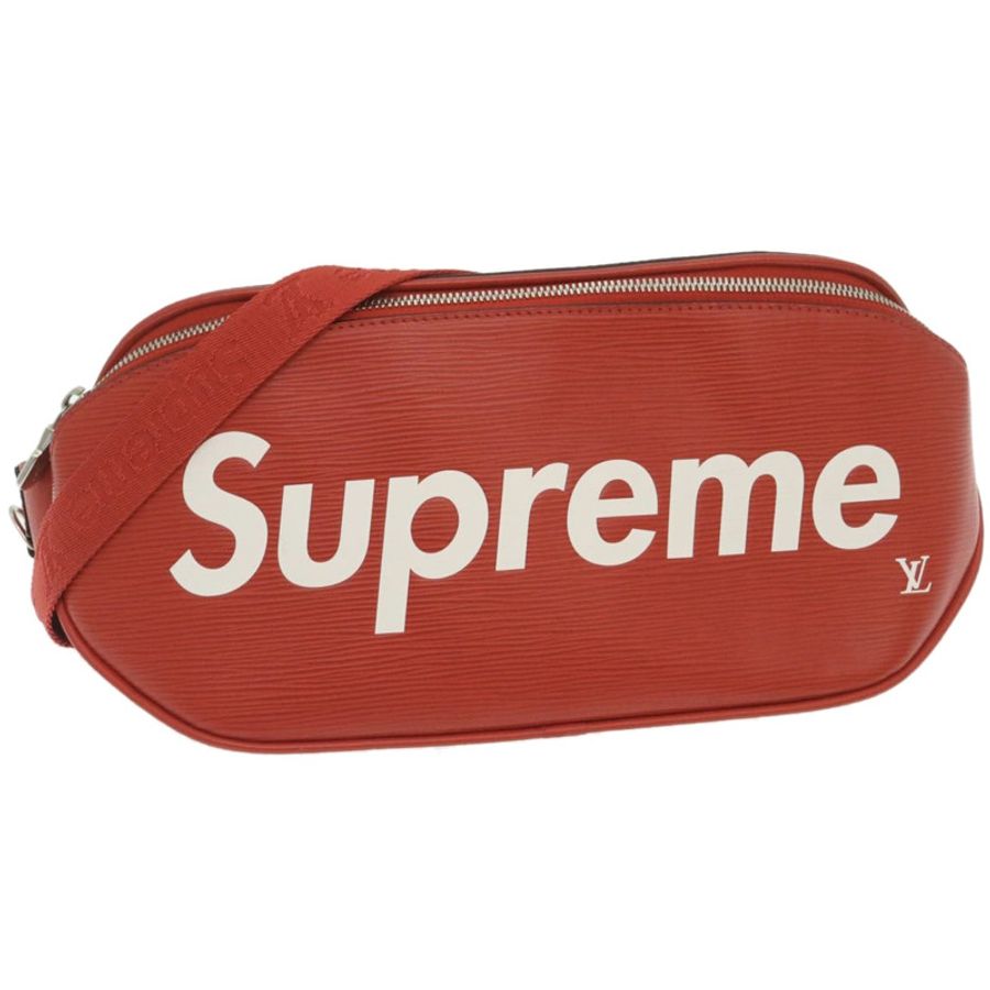【日本直送】LOUIS VUITTON × Supreme Epi 腰包 紅色 M53418 LV Auth 29232SM-0