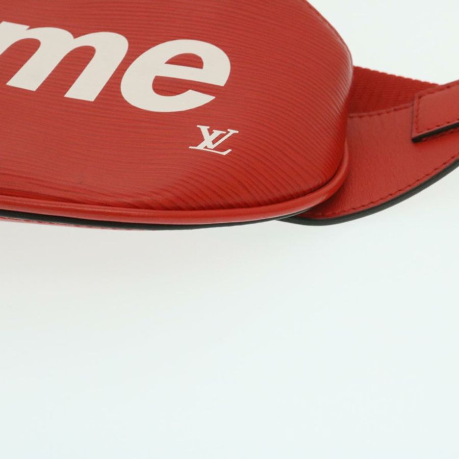 【日本直送】LOUIS VUITTON × Supreme Epi 腰包 紅色 M53418 LV Auth 29232SM-7