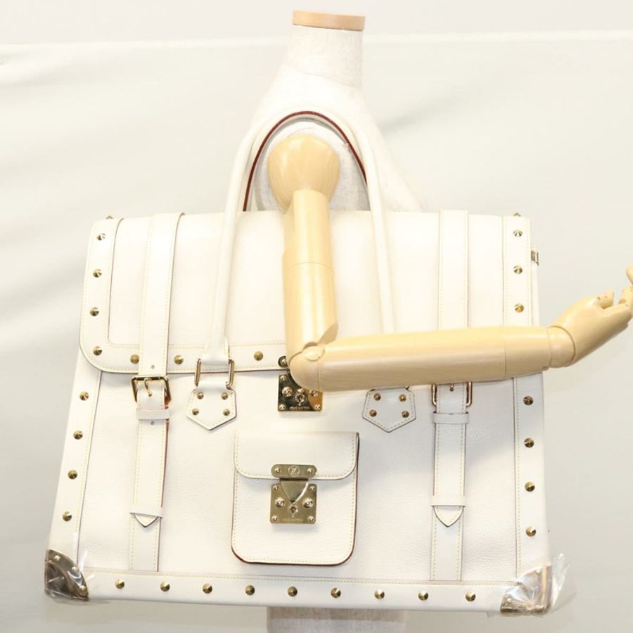 【日本直送】路易威登 Suhari Extravagan 手提包 白色皮革 M91803 LV 正品 115974S-30