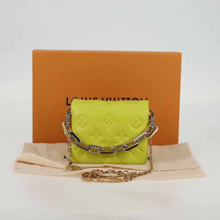 【日本直送】路易威登 Monogram Emboss Coussin 腰包皮革 2way LV Auth 121504SM-11