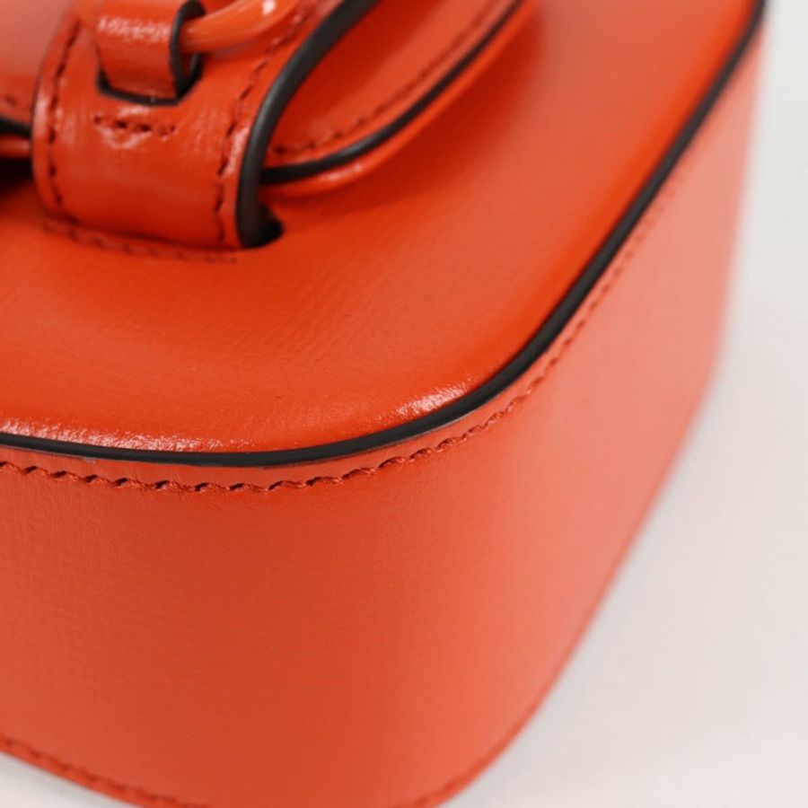 【日本直送】GUCCI Sherry Line 單肩包，皮革材質，橘紅色海軍藍，貨號 726863，正品編號 127887M-14