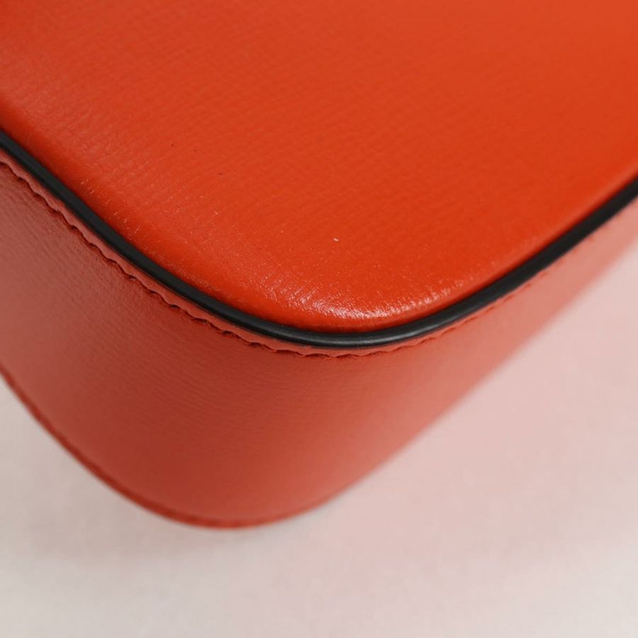 【日本直送】GUCCI Sherry Line 單肩包，皮革材質，橘紅色海軍藍，貨號 726863，正品編號 127887M-16