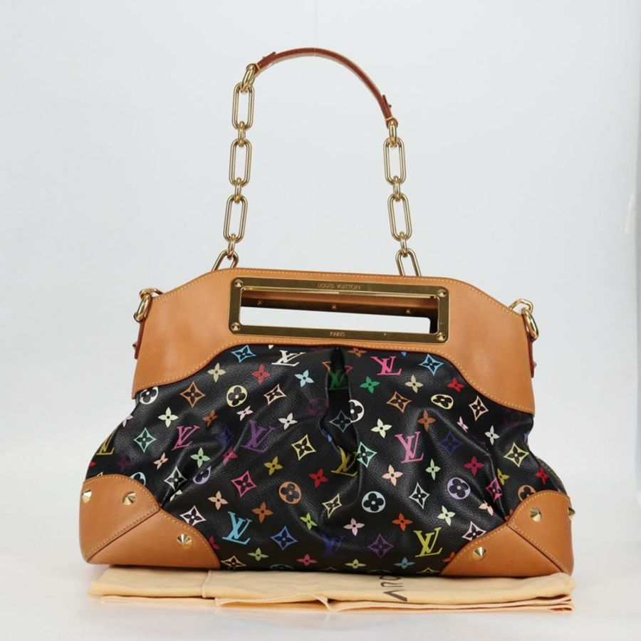 【日本直送】路易威登 Monogram Multicolor Judy GM 手提包 2way 黑色 M40254 LV Auth 127947V-11