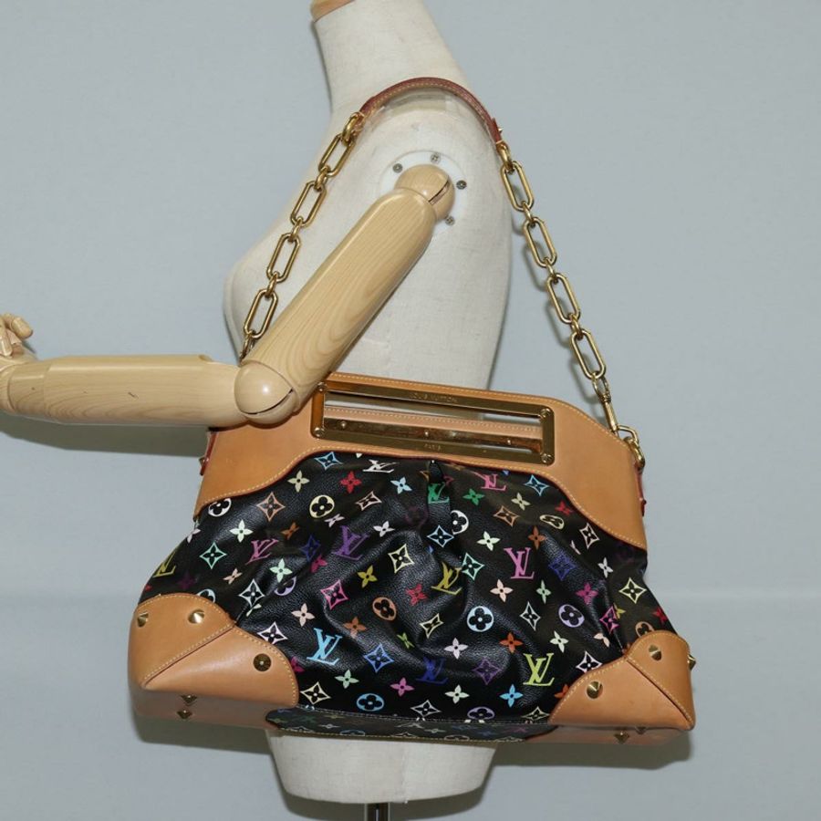 【日本直送】路易威登 Monogram Multicolor Judy GM 手提包 2way 黑色 M40254 LV Auth 127947V-19