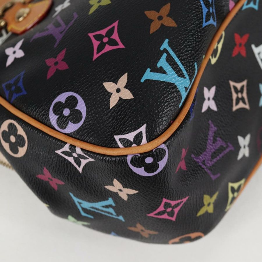 【日本直送】路易威登 Monogram Multicolor Gracie MM 手提包 黑色 M92591 正品 126225SV-15