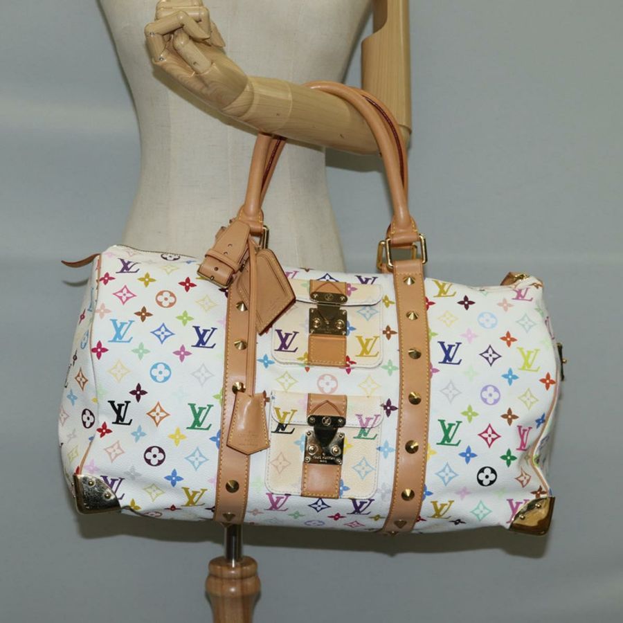 【日本直送】路易威登 Monogram Multicolor Keepall 45 旅行包 白色 M92641 LV 正品 126487V-24