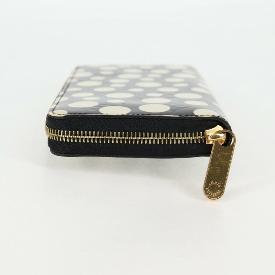 【日本直送】路易威登 Vernis Yayoi Kusama Zippy 皮夾 白色 黑色 M91573 正品 128837V-2