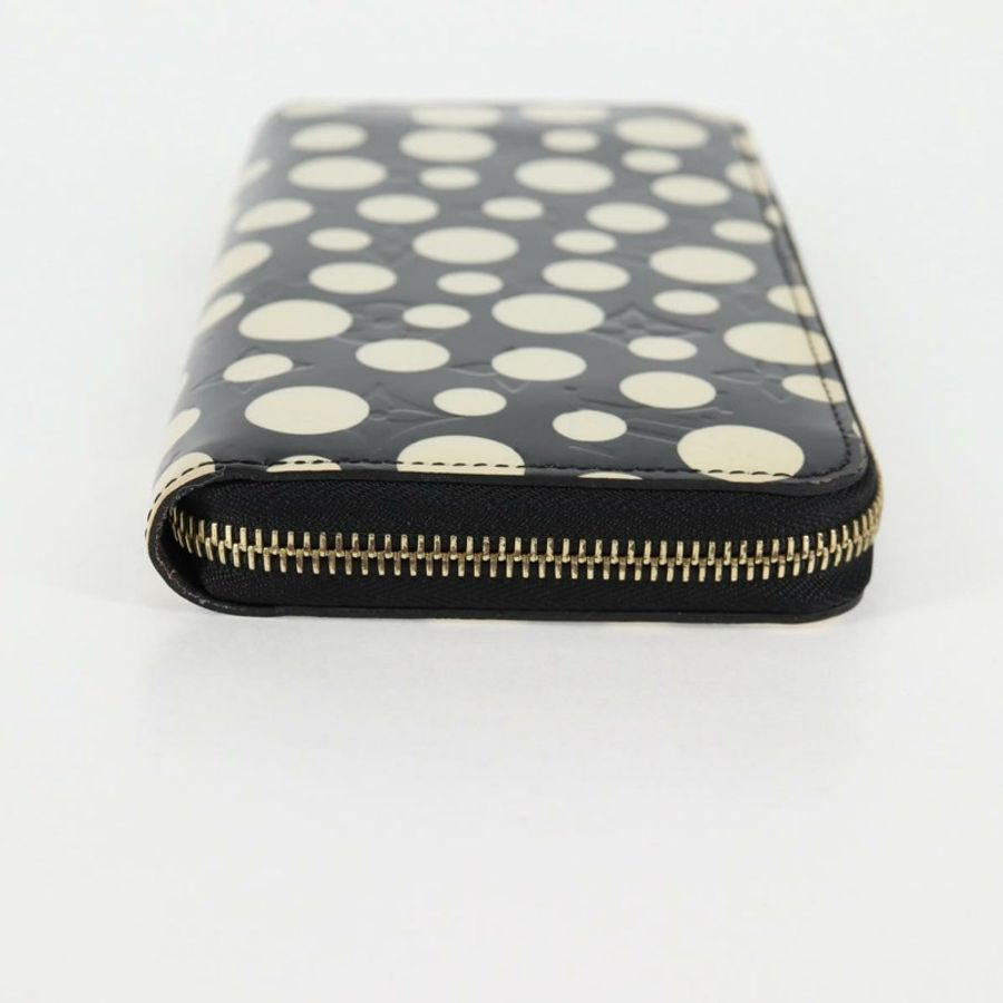 【日本直送】路易威登 Vernis Yayoi Kusama Zippy 皮夾 白色 黑色 M91573 正品 128837V-3