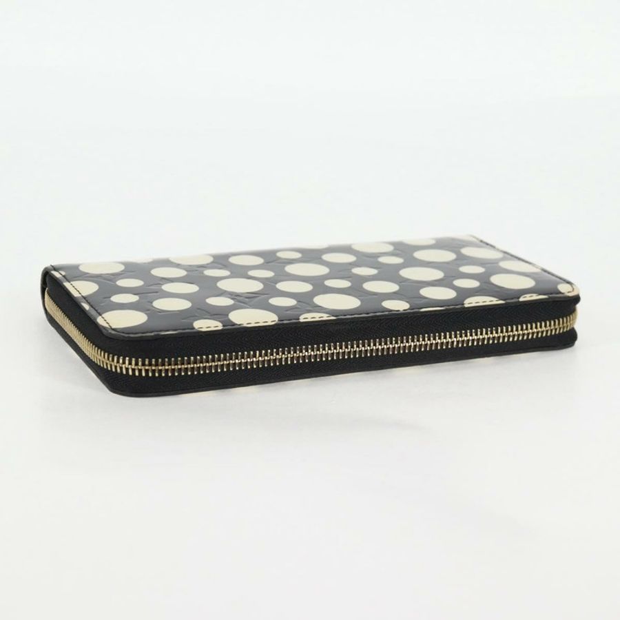 【日本直送】路易威登 Vernis Yayoi Kusama Zippy 皮夾 白色 黑色 M91573 正品 128837V-4
