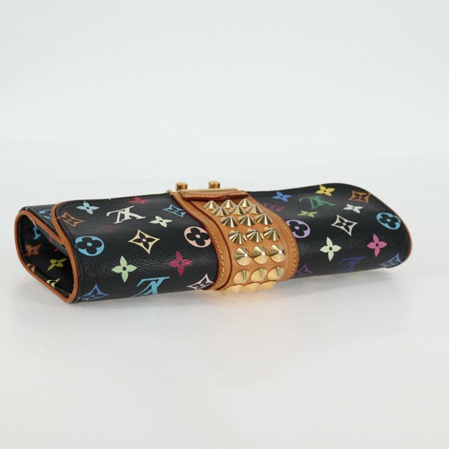 【日本直送】路易威登 Multicolor Pochette Courtney 手拿包 黑色 M45640 正品 128863V-4