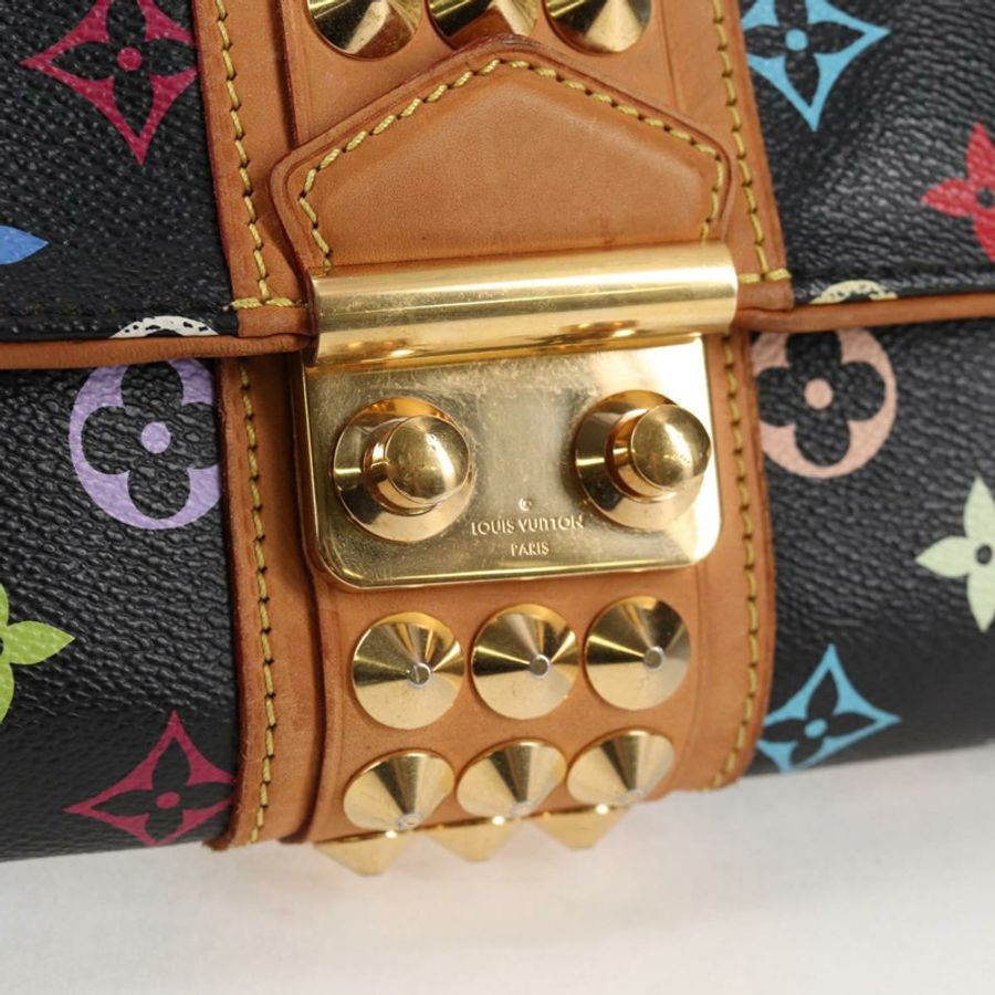 【日本直送】路易威登 Multicolor Pochette Courtney 手拿包 黑色 M45640 正品 128863V-16