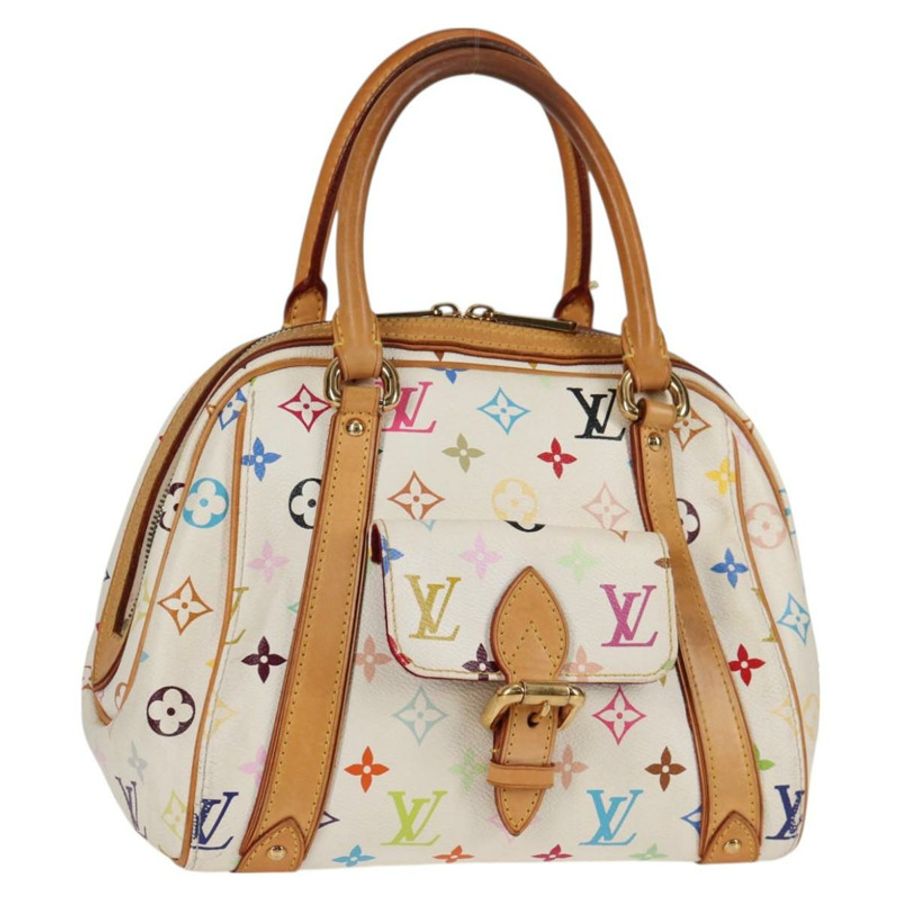 【日本直送】路易威登 Monogram Multicolor Priscilla 手提包 白色 M40096 正品 128869V-0