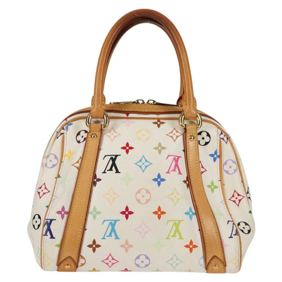 【日本直送】路易威登 Monogram Multicolor Priscilla 手提包 白色 M40096 正品 128869V-1