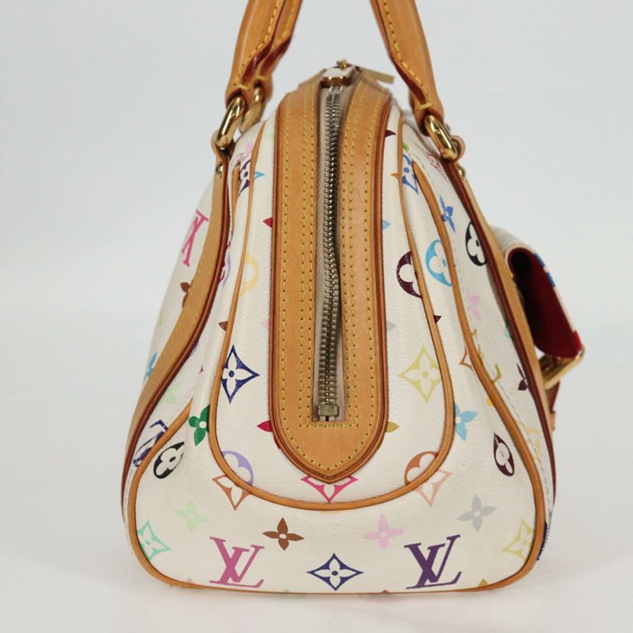 【日本直送】路易威登 Monogram Multicolor Priscilla 手提包 白色 M40096 正品 128869V-3