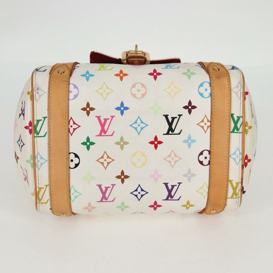 【日本直送】路易威登 Monogram Multicolor Priscilla 手提包 白色 M40096 正品 128869V-4