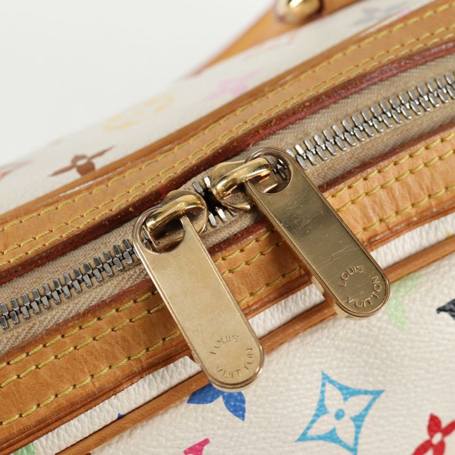 【日本直送】路易威登 Monogram Multicolor Priscilla 手提包 白色 M40096 正品 128869V-9