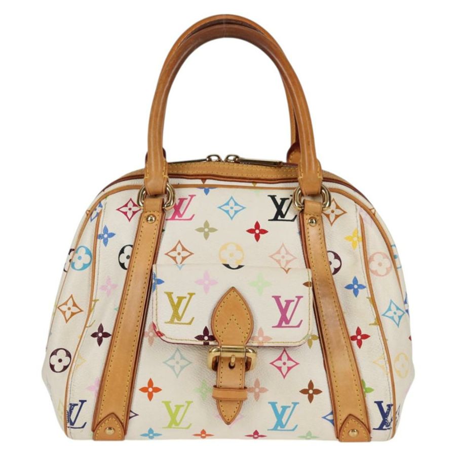 【日本直送】路易威登 Monogram Multicolor Priscilla 手提包 白色 M40096 正品 128869V-12