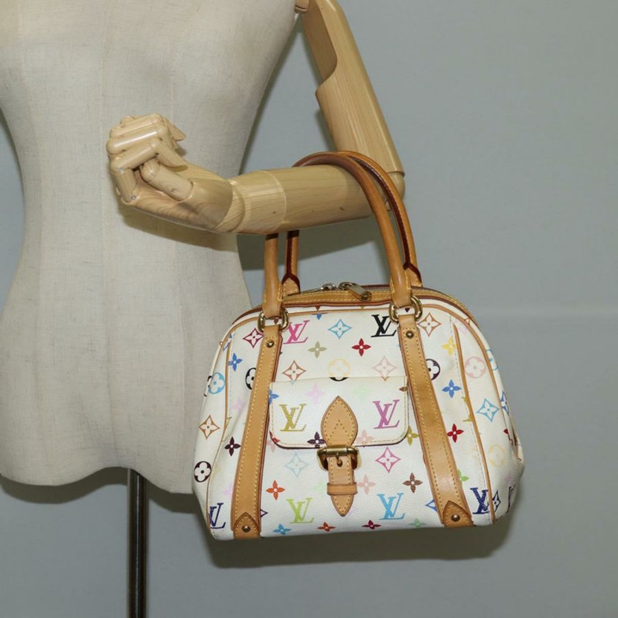【日本直送】路易威登 Monogram Multicolor Priscilla 手提包 白色 M40096 正品 128869V-23