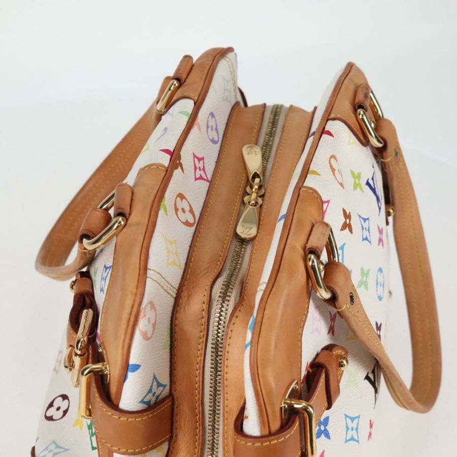 【日本直送】路易威登 Monogram Multicolor Claudia 手提包 白色 M40193 LV 正品 131551V-6