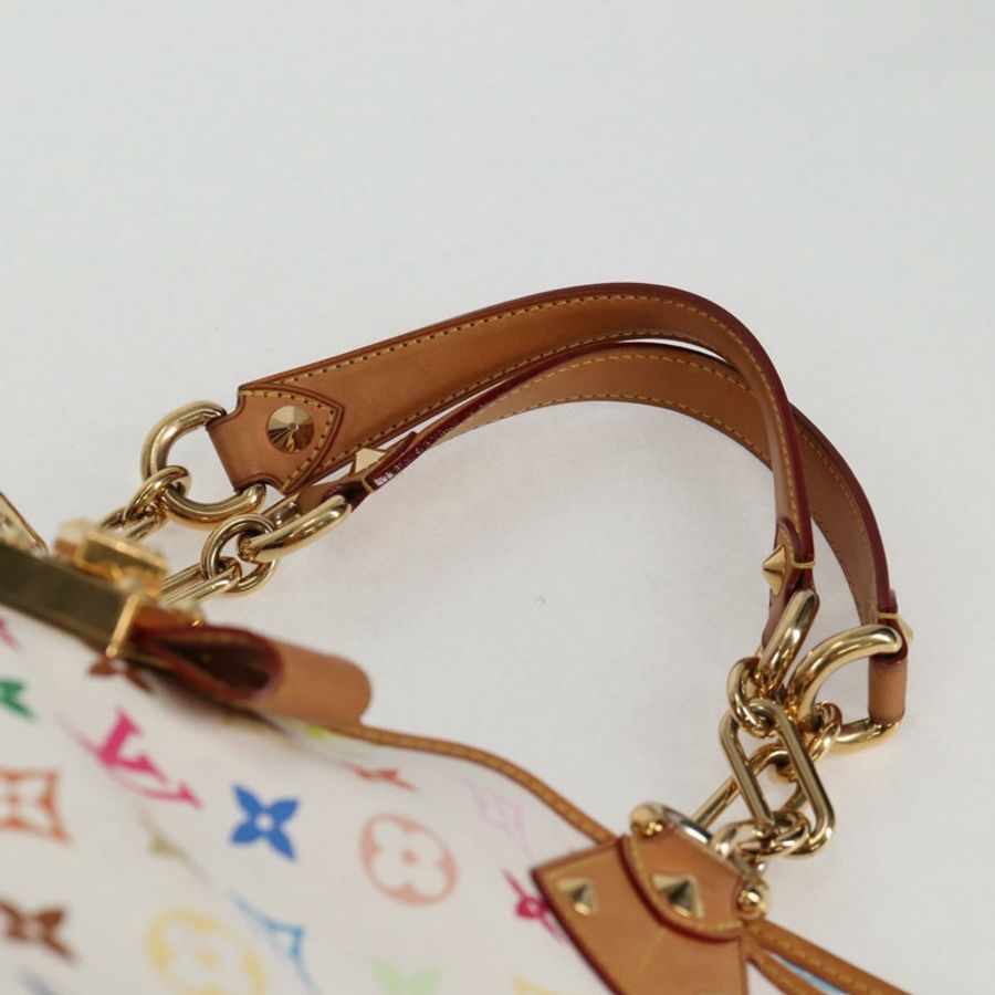 【日本直送】路易威登 Monogram Multicolor Annie MM 手提包 白色 M40307 LV 正品 122879V-13