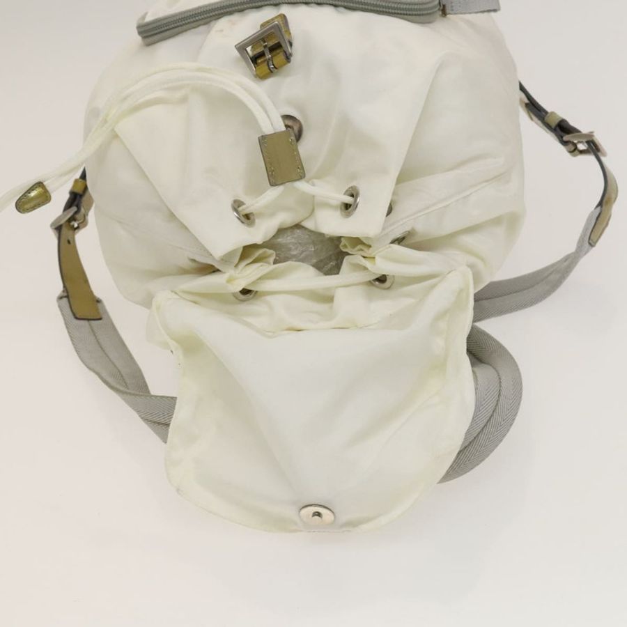 【日本直送】PRADA 雙肩包 尼龍 白色 銀色 正品 134573-8
