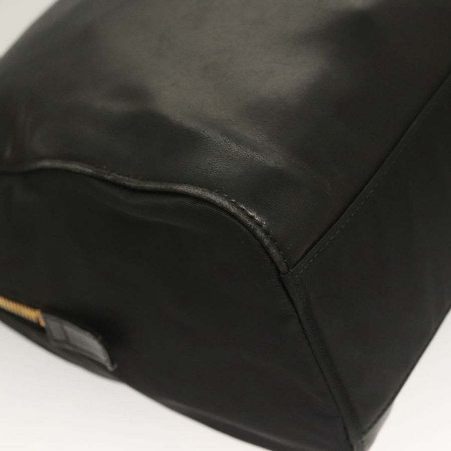 【日本直送】PRADA 鏈條單肩包 皮革 黑色 金色 正品 yk18939-16