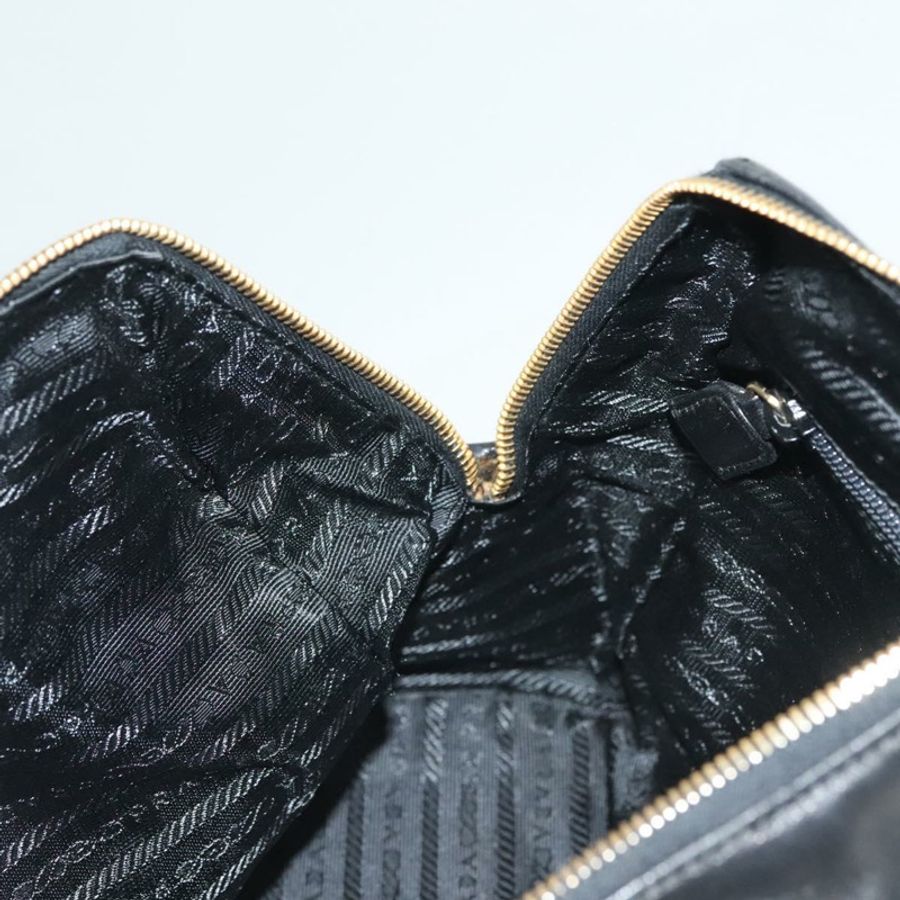 【日本直送】PRADA 鏈條單肩包 皮革 黑色 金色 正品 yk18939-21