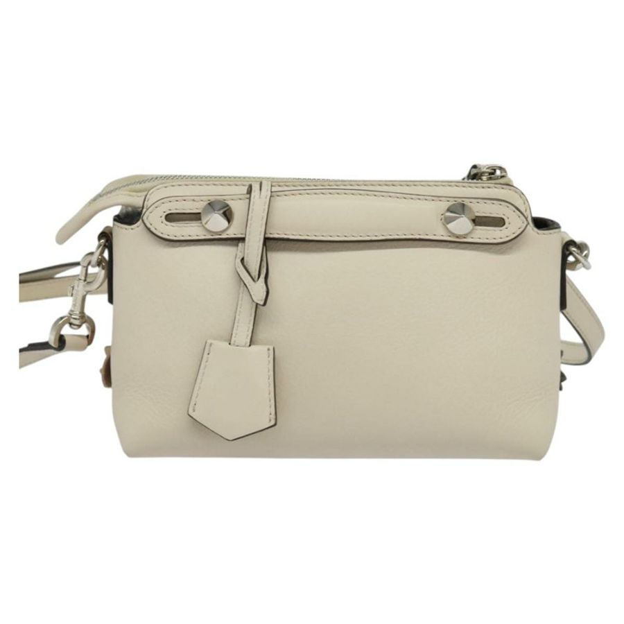 【日本直送】FENDI By The Way 手提包 皮革 2way 米色 金色 正品 136115-1