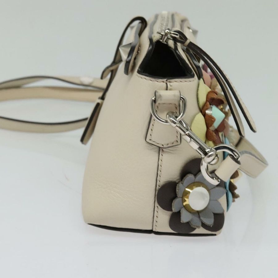 【日本直送】FENDI By The Way 手提包 皮革 2way 米色 金色 正品 136115-2