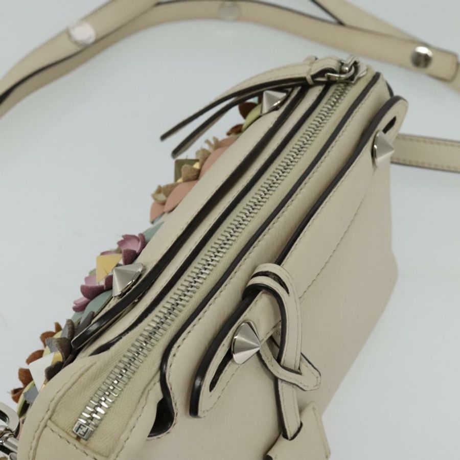 【日本直送】FENDI By The Way 手提包 皮革 2way 米色 金色 正品 136115-5