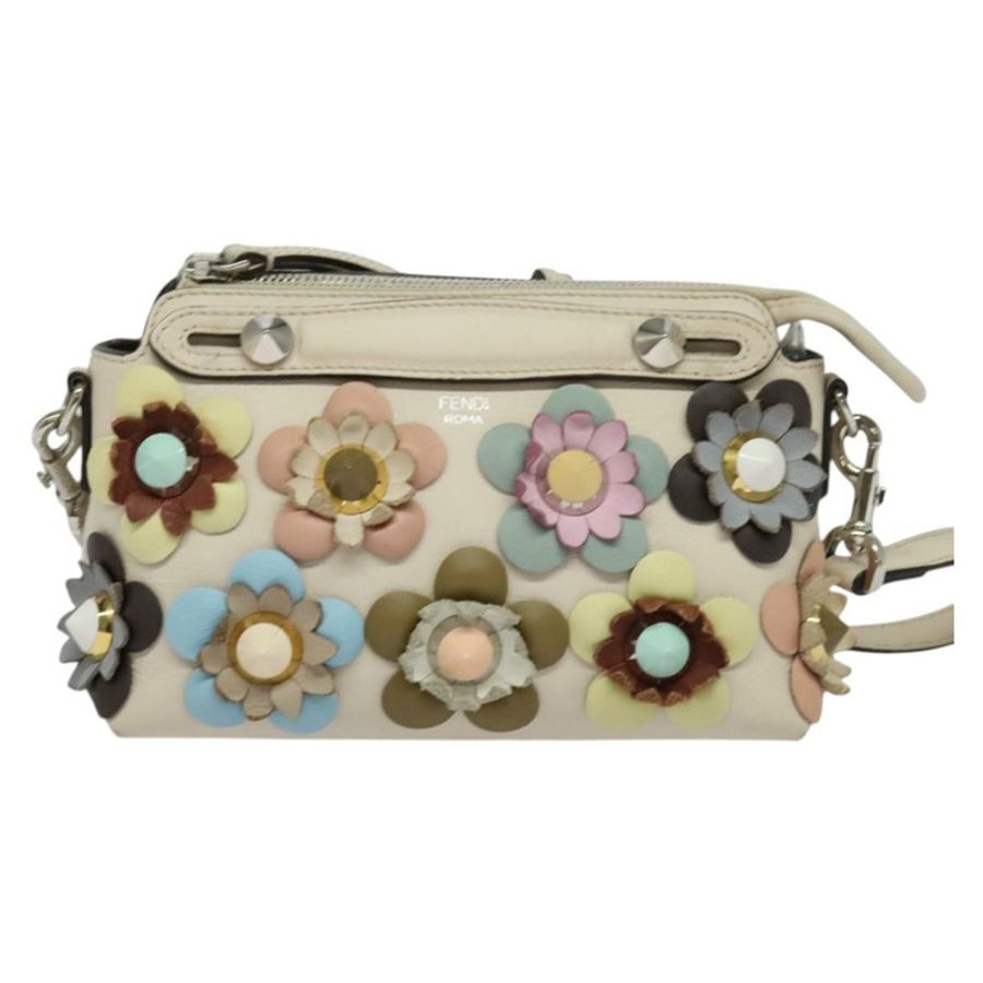 【日本直送】FENDI By The Way 手提包 皮革 2way 米色 金色 正品 136115-12