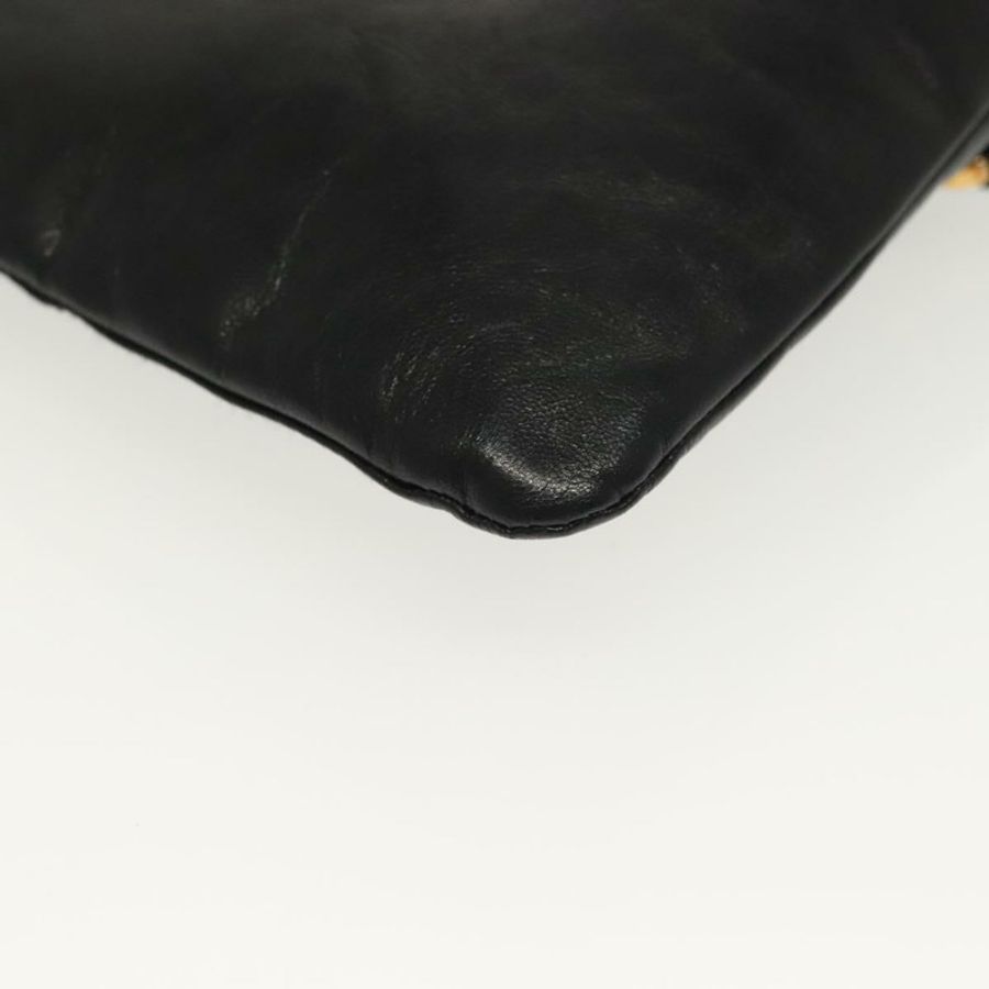 【日本直送】PRADA 鏈條單肩包 皮革 黑色 金色 正品 129605-14