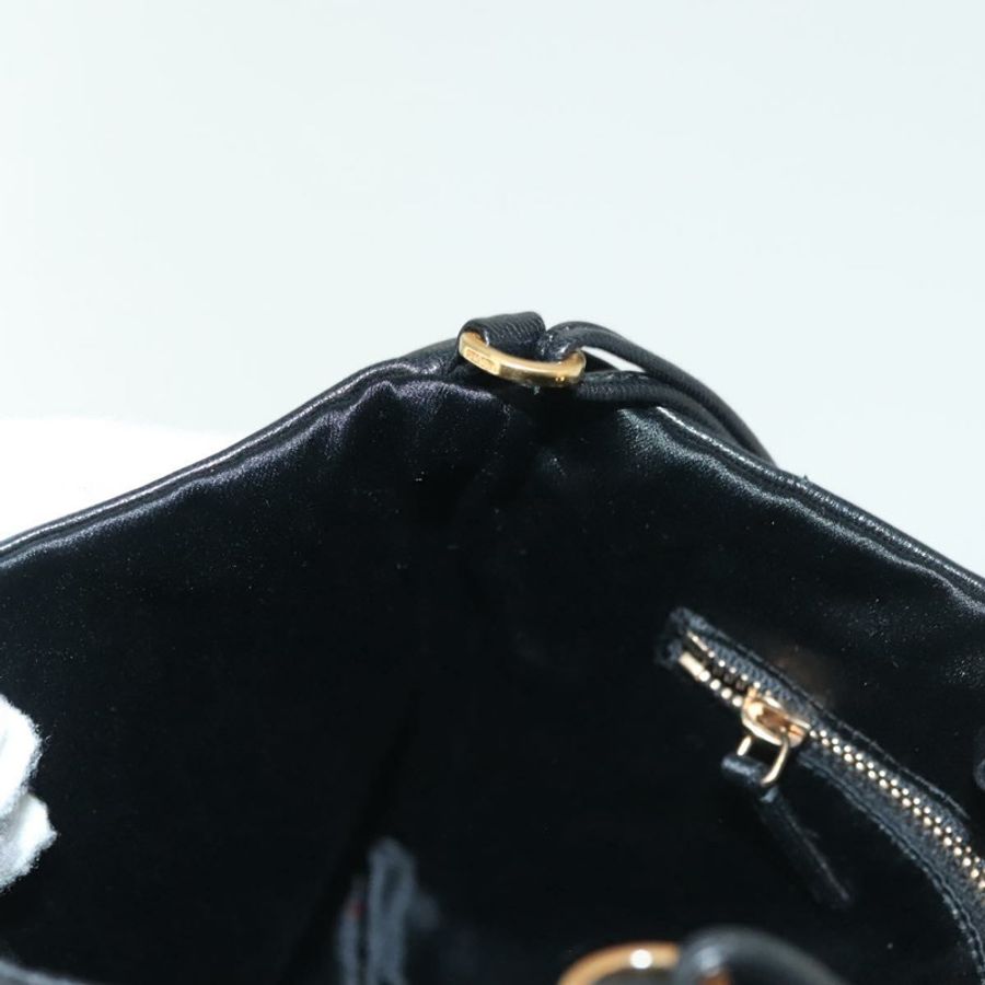 【日本直送】PRADA 鏈條單肩包 皮革 黑色 金色 正品 129605-19
