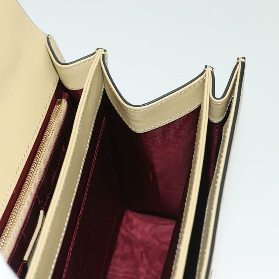 【日本直送】GUCCI 馬銜扣 Zumi 單肩包 皮革 米色 金 銀色 576388 正品 BA4748-18