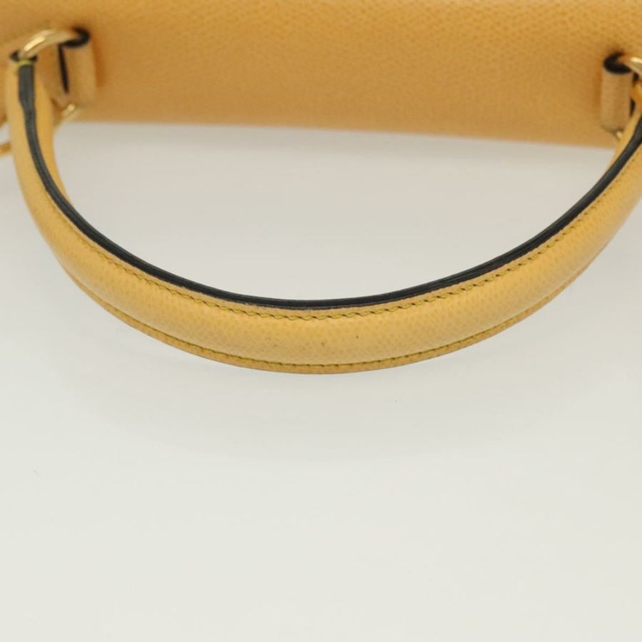【日本直送】CELINE 手提包 皮革 2way 黃色 Auth 136390-6