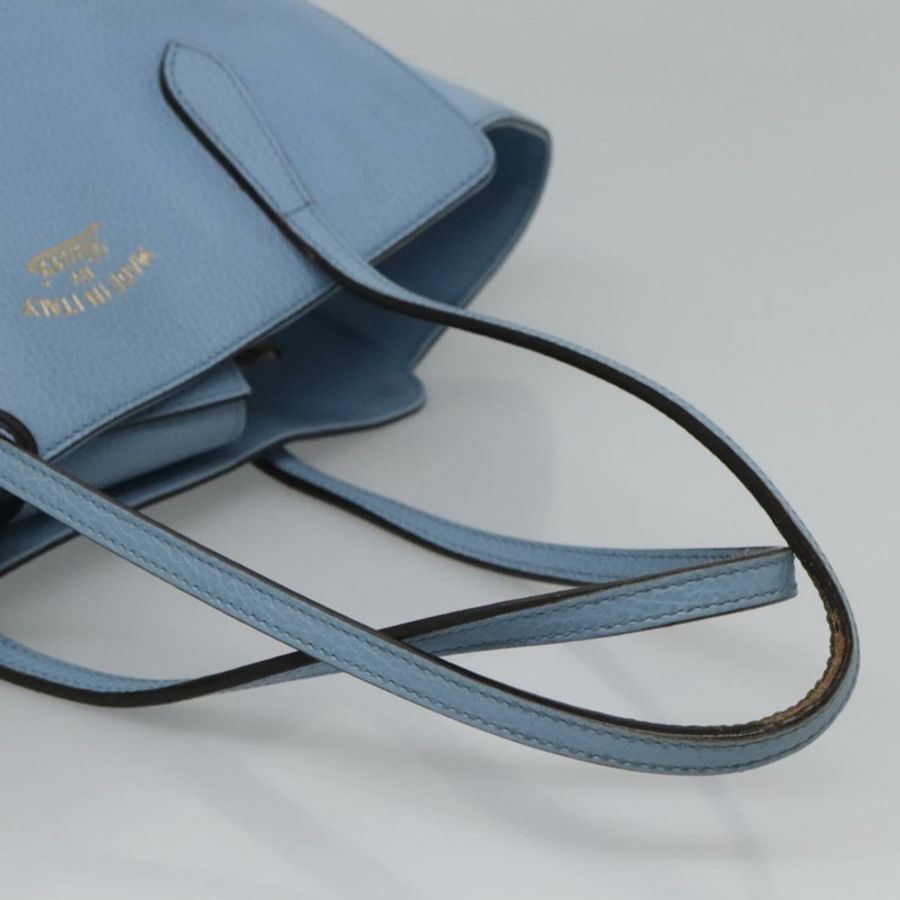 【日本直送】GUCCI 淺藍色皮革手提包 354408 正品 136670-6