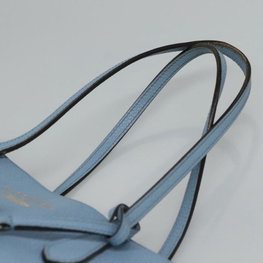 【日本直送】GUCCI 淺藍色皮革手提包 354408 正品 136670-7