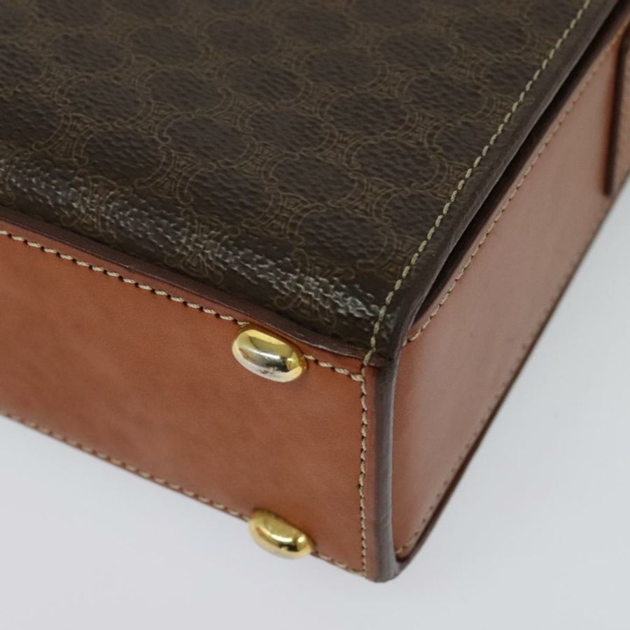 【日本直送】CELINE Macadam帆布肩背包 PVC皮革 棕色 金色 正品 136673-15