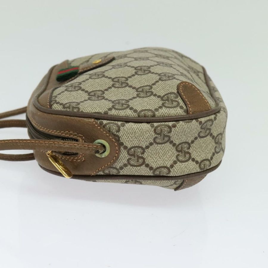 【日本直送】GUCCI GG Supreme Web Sherry Line 手提包 PVC 米色 金色 89 02 066 正品 136671-2