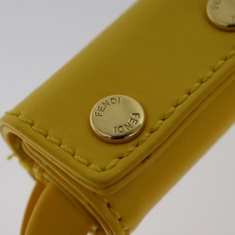 【日本直送】FENDI 籃子手提包 塑膠 黃色 金色 正品 137182-16