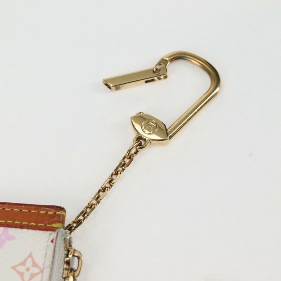 【日本直送】路易威登 (LOUIS VUITTON) 多色 Pochette Cles 零錢包 白色 M92655 LV 正品 134684V-7