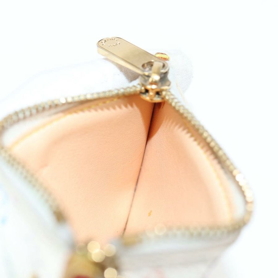 【日本直送】路易威登 (LOUIS VUITTON) 多色 Pochette Cles 零錢包 白色 M92655 LV 正品 134684V-17