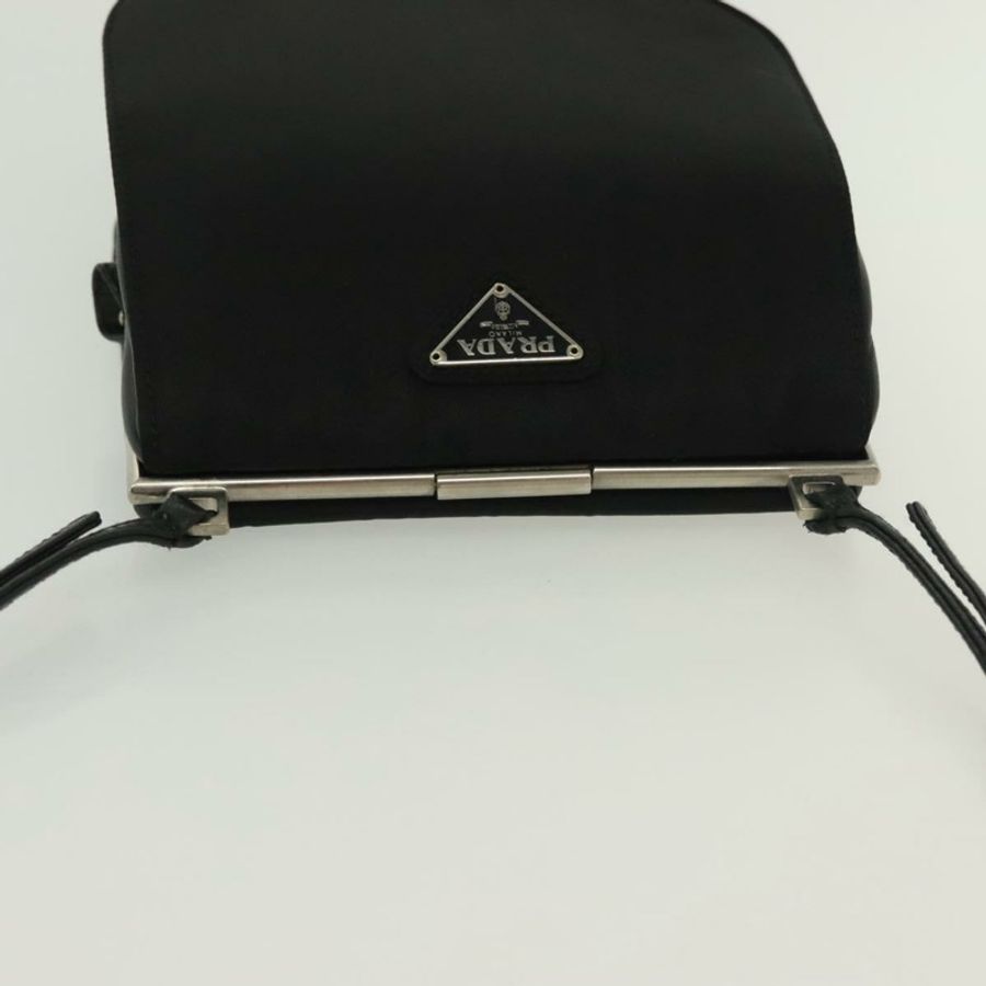 【日本直送】PRADA 單肩包 尼龍皮革 黑色 銀色 正品 137290-5
